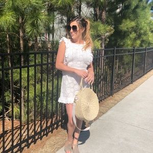White eyelet dress